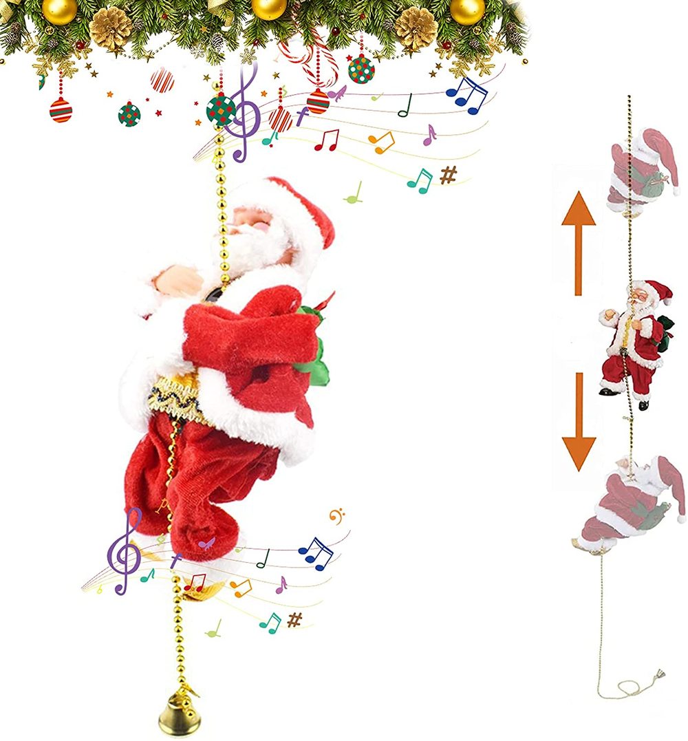 サンタクロース はしごを登る クリスマスツリーオーナメント 子供向け