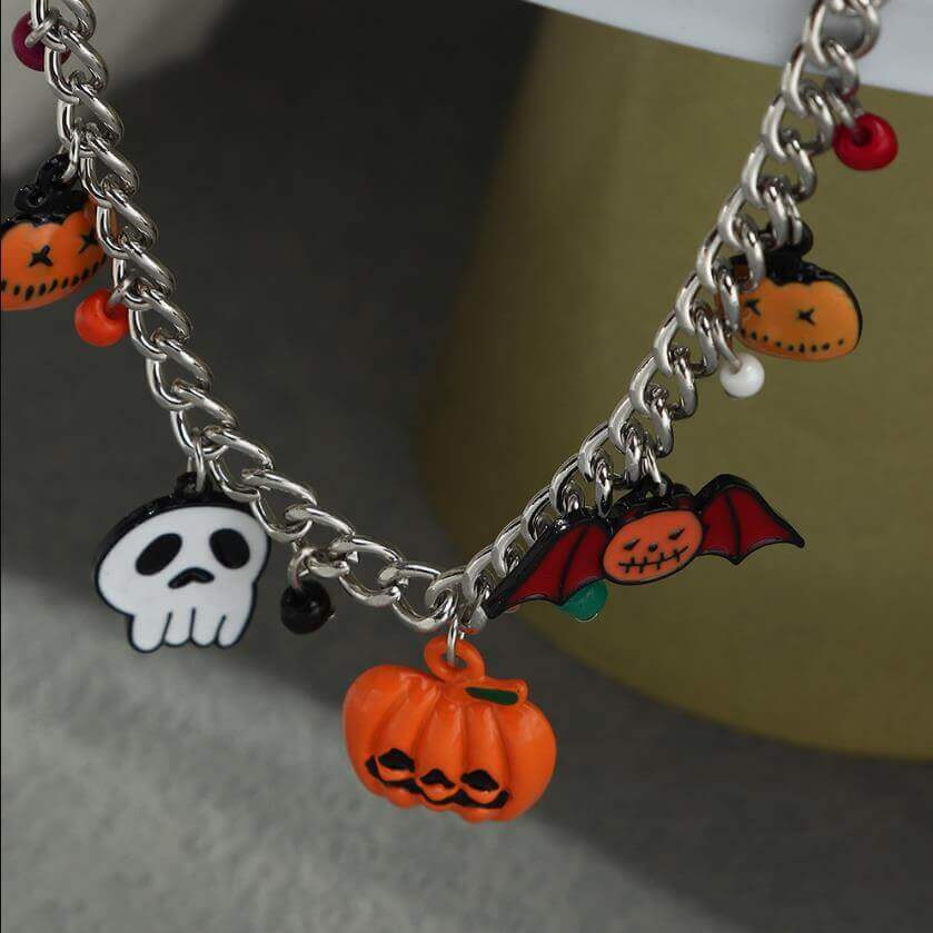 ハロウィーン パンプキン ゴースト バット ネックレス
