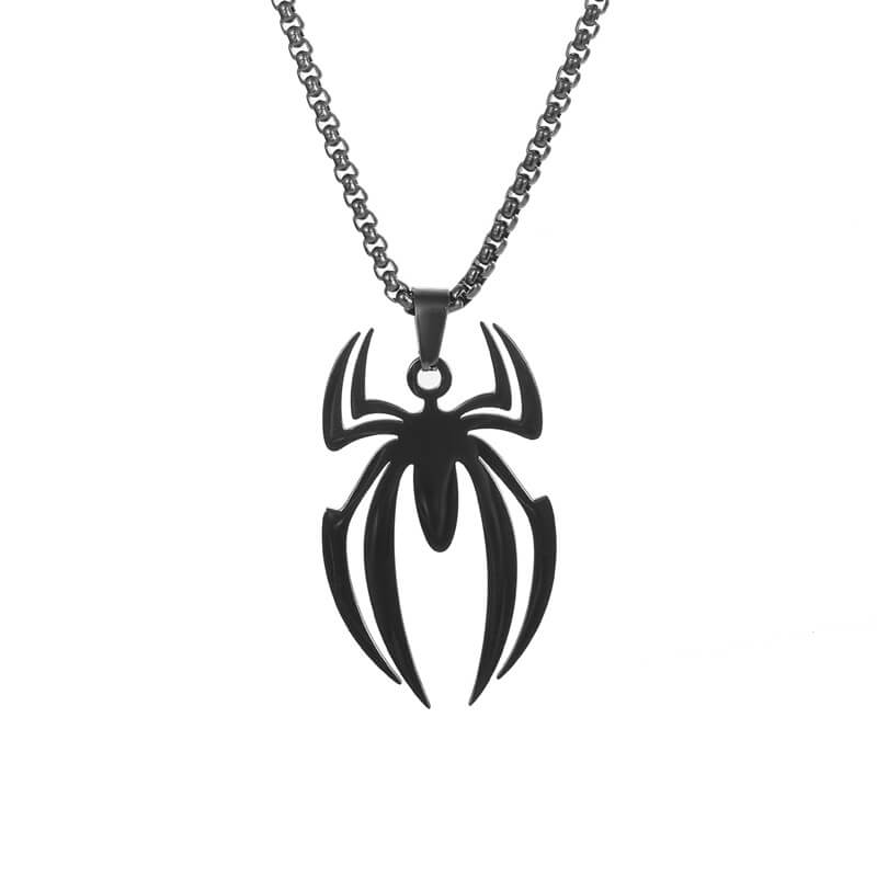 3色スパイダーメタルネックレス – 親友3人組ネックレス