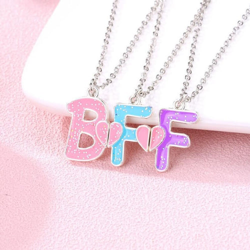 Magnetic BFF letter necklace