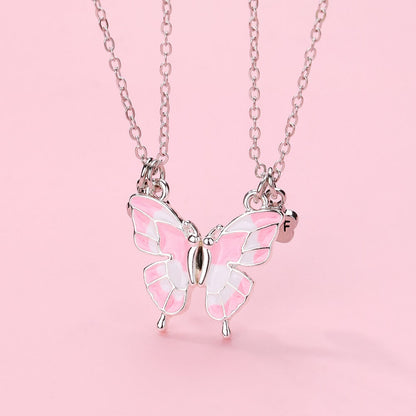 Best Friend Butterfly Magnetic Necklace for Two