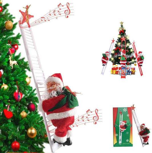 サンタクロース はしごを登る クリスマスツリーオーナメント 子供向け