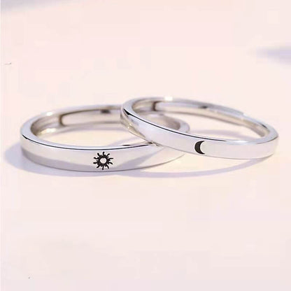 Custom Name Lovers Rings Heart Matching Rings