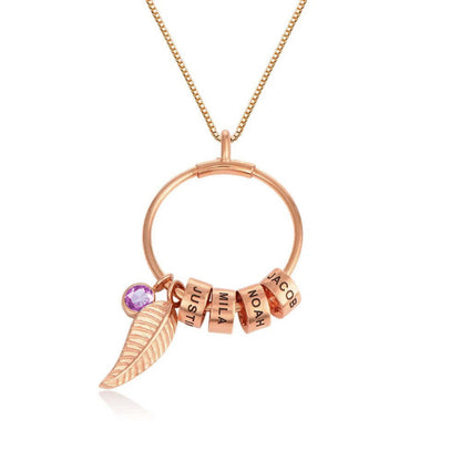 Personalized Birthstone Necklace with Family's Names