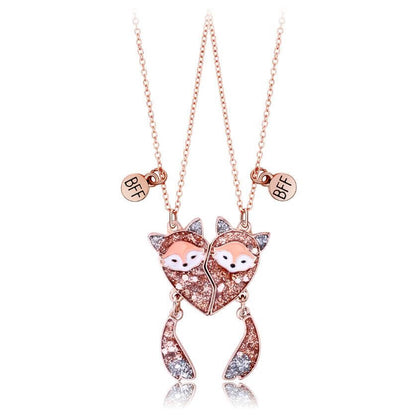 Fox Friendship Necklaces - Pair of matching Fox Pendants