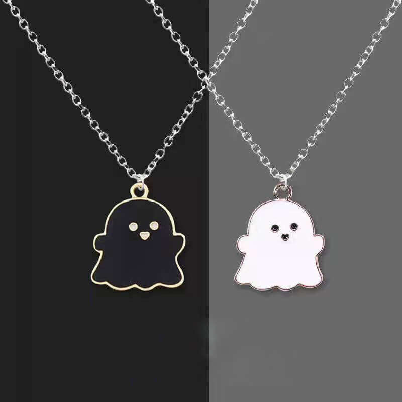 かわいいゴースト 親友ネックレス 2個セット