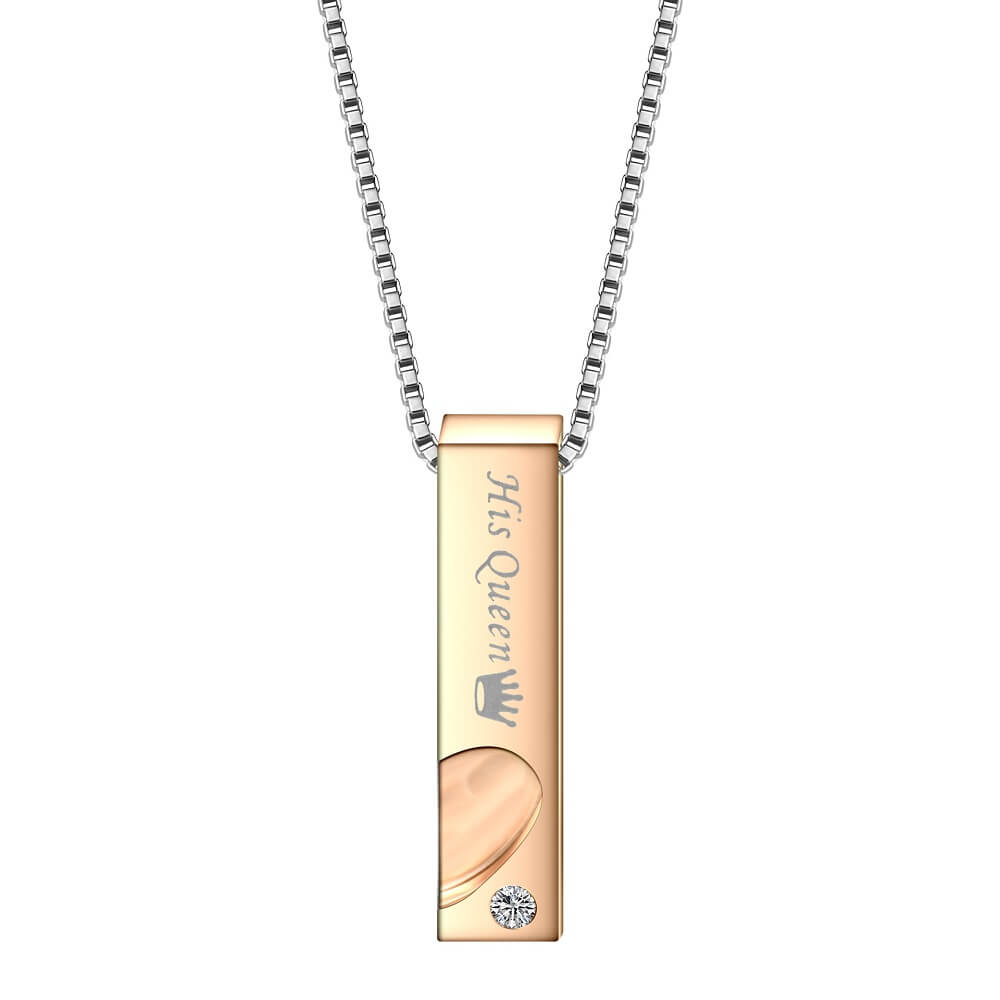 クイーンとキングのカップルネックレス - Worldnetgifts