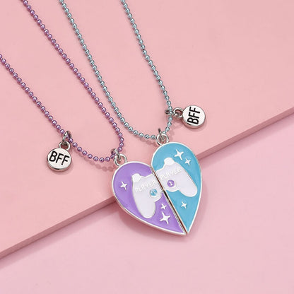 Magnetic Game Pulse Heart BFF Necklaces
