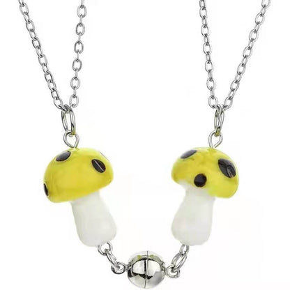 磁気マッシュルームフレンドシップネックレス 2個セット