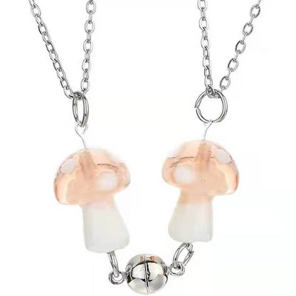磁気マッシュルームフレンドシップネックレス 2個セット