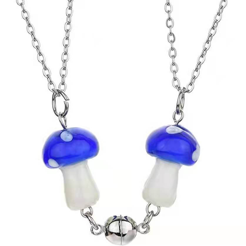 磁気マッシュルームフレンドシップネックレス 2個セット