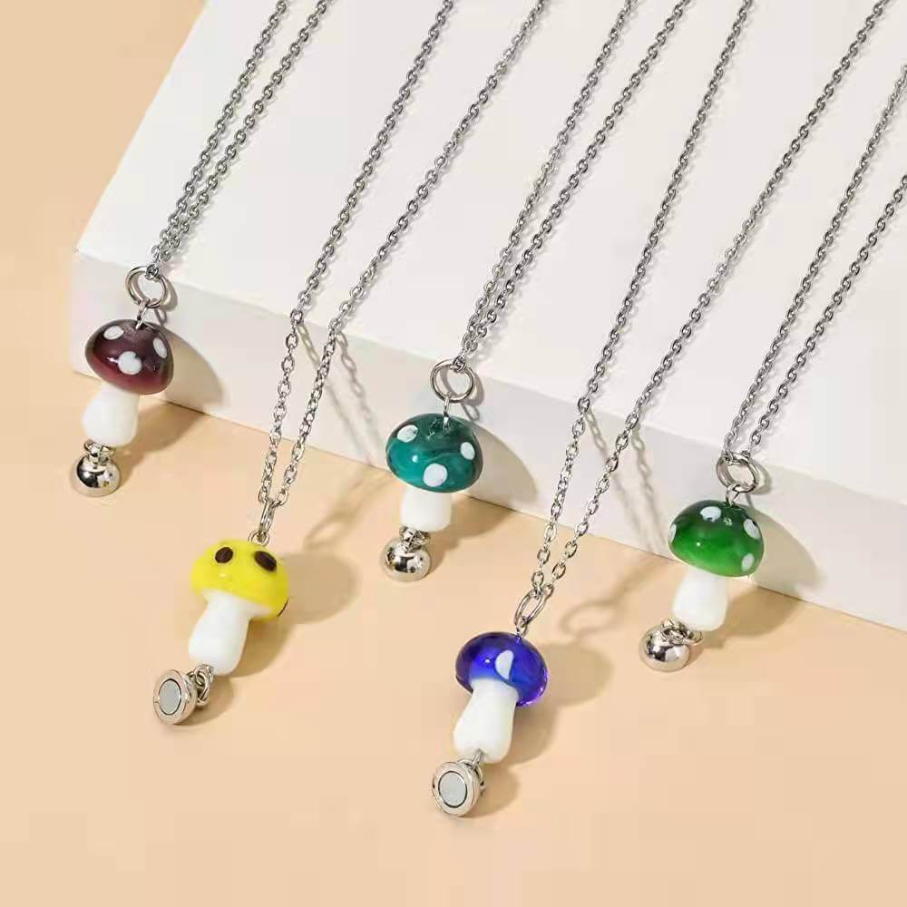 磁気マッシュルームフレンドシップネックレス 2個セット