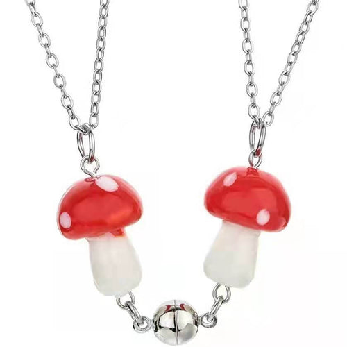 磁気マッシュルームフレンドシップネックレス 2個セット