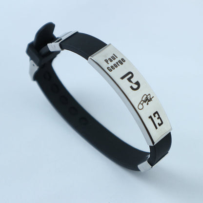 NBA Star Personalized Signature Silicone Bracelet