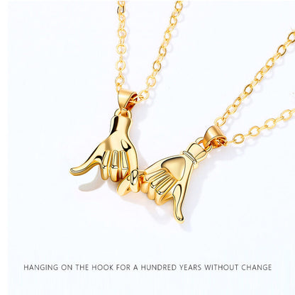 Pinkie Promise Couple Necklaces - Matching Jewelry Set for Couples & Best Friends