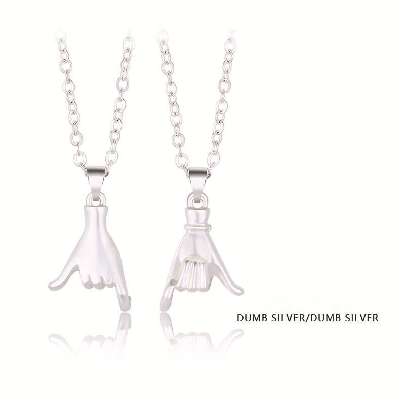 Pinkie Promise Couple Necklaces - Matching Jewelry Set for Couples & Best Friends