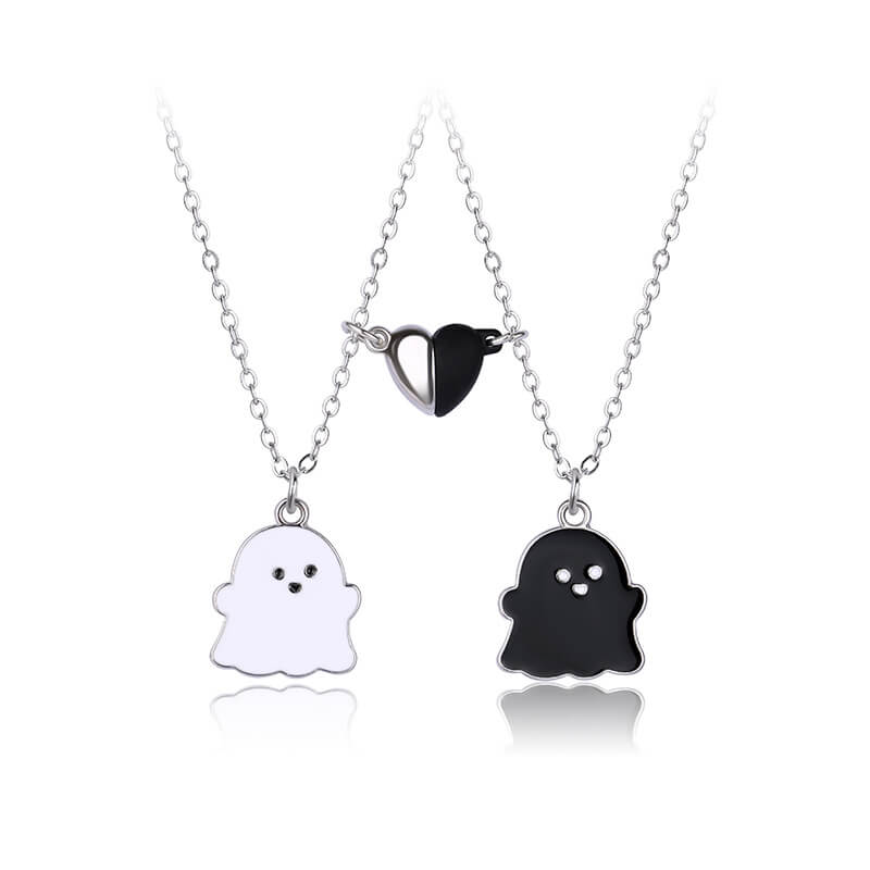 かわいいゴースト 親友ネックレス 2個セット
