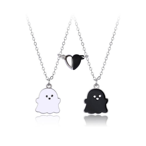 かわいいゴースト 親友ネックレス 2個セット