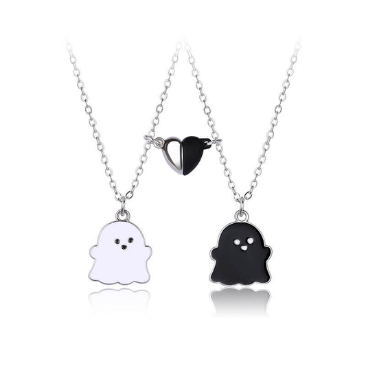 かわいいゴースト 親友ネックレス 2個セット