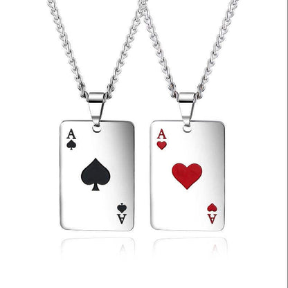 Playing Card Necklaces for Couple Friendship