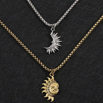 太陽と月 マッチング カップルネックレスセット