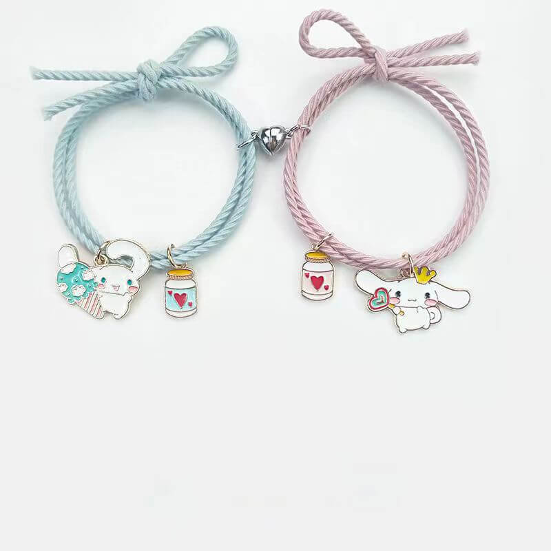 2-4個 親友 かわいいマグネット式フレンドシップブレスレット