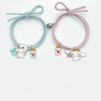 2-4個 親友 かわいいマグネット式フレンドシップブレスレット