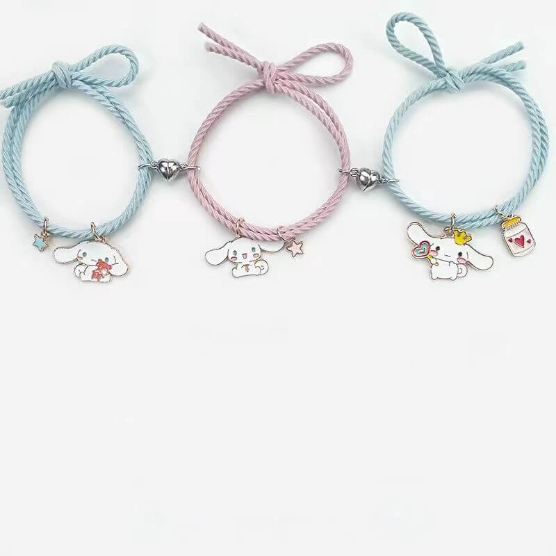 2-4個 親友 かわいいマグネット式フレンドシップブレスレット