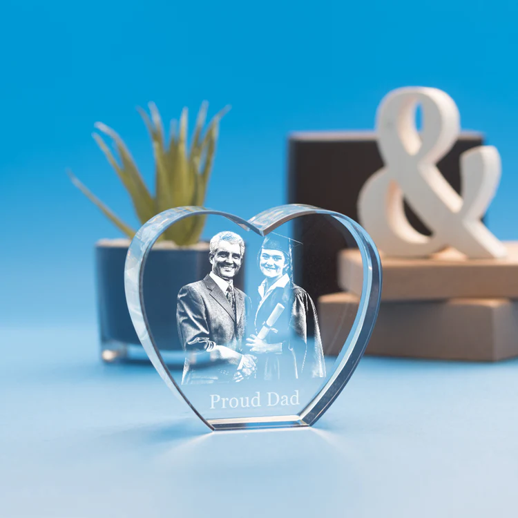 Heart 3D Photo Crystal