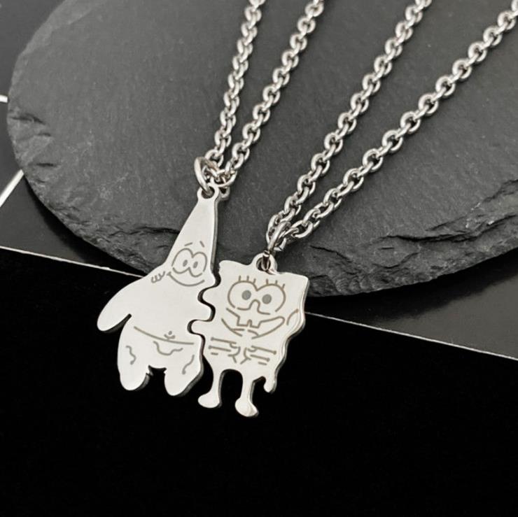 Spongebob And Patrick Friendship Necklaces