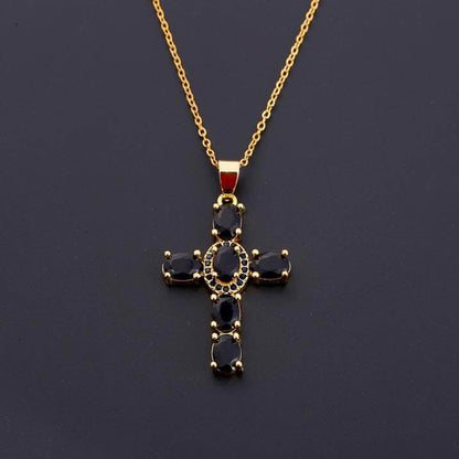 Stone Cross Necklace