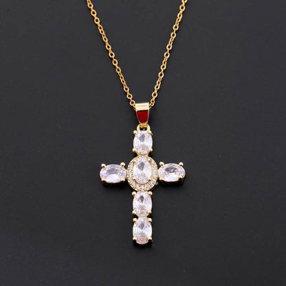 Stone Cross Necklace