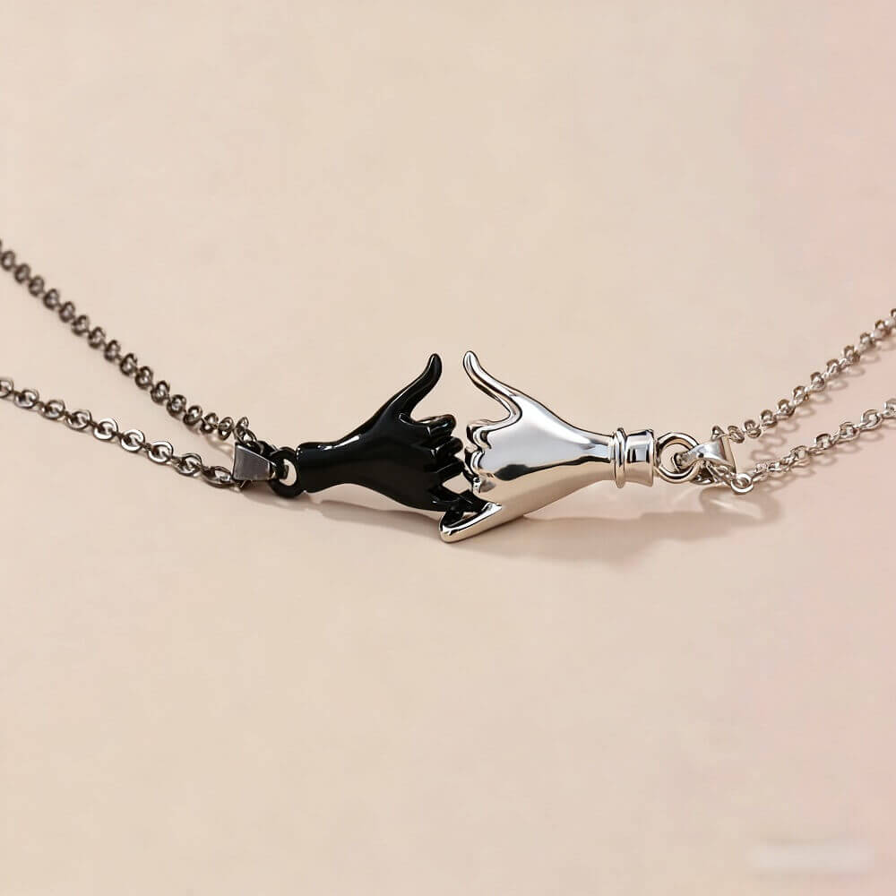 Pinkie Promise Couple Necklaces - Matching Jewelry Set for Couples & Best Friends